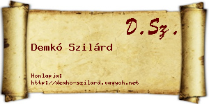 Demkó Szilárd névjegykártya