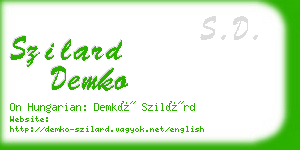 szilard demko business card