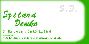 szilard demko business card
